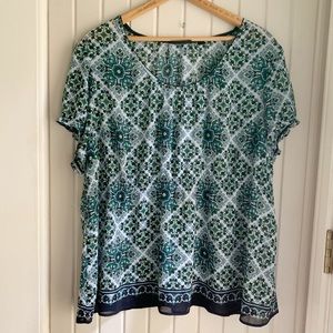 Avenue Patten Boho Semi Sheer Top